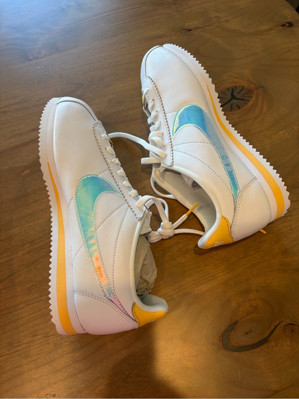NIB Nike Women's Classic Cortez 'White Topaz Gold' CI9914-100 Size 10 - Picture 7 of 10